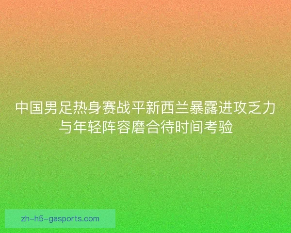 中国男足热身赛战平新西兰暴露进攻乏力与年轻阵容磨合待时间考验 中国男足热身赛战平新西兰暴露进攻乏力与年轻阵容磨合待时间考验